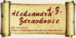 Aleksandra Zdravković vizit kartica
